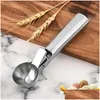 Ice Cream Tools Ice Cream Scoops Tools Stacks Stainless Steel Creams Digger Nonstick Fruit Ball Maker Watermelon Ices Spoon Tool Dro Dhdma