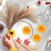Fleurs décoratives 50pcs Simulation Marigold Ornement Têtes de fleurs Guirlande DIY Making