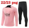 22 23 Kids psgs tracksuit 2022 2023 MBAPPE training. long sleeve Football soccer Jersey kit uniform chandal Jogging training suit