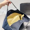 Winkelen lady tassen mode denim canvas tas luxe ontwerper handbagsr ​​letter casual cool vierkante kruislichaam schouder grote capaciteit handtas