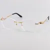 Cadres de lunettes de soleil Cardi Lunettes de prescription personnalisées pour femmes Cadre sans cadre Léopard Mode Vintage Affaires