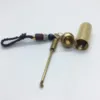 Neueste Gold Rauchen Messing Glas Kräuter Tabak Gewürz Miller Lagerung Stash Flasche Tragbare Hand Seil Mini Dabber Wachs Bohrinseln Löffel Schnupftabak Snorter Sniffer Snuffer Seal Tank