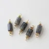 FYJS Unique 10 Pcs Couleur Or Jaune Clair Forme Géométrique Pierre Labradorite Améthystes Bijoux En Cristal