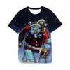 Herren T-Shirts Persönlichkeit Frohe Weihnachten Elch Print Party Top Kleidung Kurze T-Shirts Junge Mädchen Kinder Kind Babybekleidung Kinderkleidung