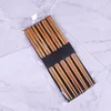 5 paar/set herbruikbare Chinese eetstokjes bamboe anti-slip sushi Japanse Koreaanse food chop-sticks