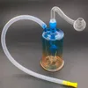 Nieuwste rasta kleurrijke glazen olie -brander bong recycler dab rig glazen water pijp douchekop olielig