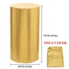Party Decoration Gold Products Round Cylinder Cover Pedestal Display Art Decor Plinths Pillars For DIY Wedding Decorations Holiday