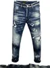 Calças jeans italianas moda jeans masculinos europeus e americanos casuais high-end lavados à mão polidos qualidade otimizada 9857264E