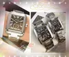 3 개의 핀 석영 시간 시계 시계 여성 남성 남성 서브 다이얼 작업 자동 날짜 인기있는 탱크 시리즈 광장 로마 다이얼 기능 좋은 비즈니스 손목 시계 reloj