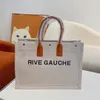 Womens Tote Bag Designer Rive Gauche Handbag Fashion Shopping Bag Luxury Brand Canvas Totes Handbags Large Casual Beach Bags 4 Colors