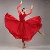 ارتداء المسرح 2022 Velvet Ballroom Dance Dance Dresses Big Swing