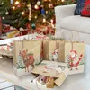 Bolsas de armazenamento 6pcs Presente de Natal Santa Kraft Saco de papel com decoração de alça