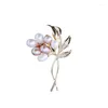 Broches de água doce Pearl Bouquet Broche de moda simples Personalidade Acessórios para roupas empresariais feminino