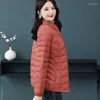 Женские траншеи женская зимняя куртка 2022 Ultra Light Duck Down Parkas Slim Женский Puffer Puffer Portable Wind -Reseper Chaqueta mujer