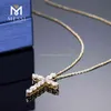 Msi fashion hiphop14k real white gold yellow gold Lab diamond necklace278Z5281359