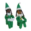 Enfants en peluche cadeau de Noël Snoop sur un Stoop Hip Hop Lovers Cross Border Snooping Bent Over Christmas Elf Resin Poupée décorative