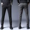 Herrenhosen Herren Slim Casual Ganzkörperansicht Mode Business Stretchhose Männliche Marke Blau Plus Größe 38