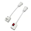 Suportes da lâmpada E27 Parede base do suporte flexível Bend Bend Mobile Test Socket Bulbo Adaptador Plug Aço inoxidável Aço inoxidável