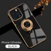 TPU roterande ringh￥llare f￶r iPhone -telefonfodral Kickstand Cover Rings Case Luxury Electropating 13 11 12 14 Pro Max iPhone X XS XR