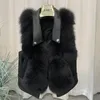 Chaleco de piel sintética a la moda para mujer, chaqueta mullida para mujer, abrigo Artificial peludo de invierno para mujer, chaleco, chaleco, Top G180