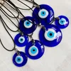 Collana con malocchio da 30 mm per donna uomo vetro blu mare pendolo fortunato Turchia collana con ciondolo occhi turchi gioielli girocollo