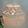 Lampes suspendues Nordic Bohemian Lustre Creative Salon LED Lampe Cuisine Chambre Coton Pastoral Tissé Pendentif