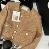 Vestes Chan Nouvelle Veste Femme Ootd Designer Mode Topgrade Automne Hiver Marque Ccc Tweed Manteau Pardessus Loisirs Printemps Manteaux Cardigan