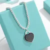 TF Designer Heart Tag Necklace 925 Sterlling Silver Jewelry Monamel Design Wedder Wedding Base Valentine Bead 4mm 032