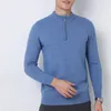 Maglioni da uomo Maglione da uomo personalizzato manica lunga regolare personalizza la pubblicità A894 colletto con cerniera rosa blu navy grigio 221115