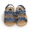 Primeros pasos Primavera Verano Bebé Niñas Princesa Sandalias Zapatos para niños pequeños Suela blanda Cuna infantil Moda Color sólido Encaje