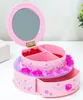 Creative birthday cake decorations decorations music box children's dressing mirror jewelry gift shop wholesale