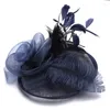 Bérets femmes plume d'autruche fleur chapeau haut-de-forme pilulier casquette bandeau pince à cheveux pour mariage nuptiale festival fête banquet