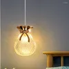 مصابيح قلادة مصممة تعليق ضوء تعليق LED LED Bedroom Bedroom Kitchen Modern Bar Lucky Bag Indoor Deco Glass Lamp