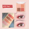 Mini 4 Colors oogschaduw Palet Matte glitter kleurreeks oogschaduwogen markeren make -upgereedschap voor begin