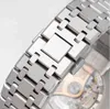 럭셔리 남성 시계 41mm 자동 기계 운동 스테인리스 스틸 스트랩 사파이어 광선 손목 시계 선물