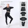 Yoga Outfits 235Pcs Autumn Winter sets Clothes Womens Tracksuit Fitness Tshirt Combination Elastic High Waist Sport Suit Leggings 221116