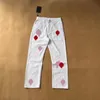 Tasarımcı Erkek Kot Pantolon Jogger Denim Baskılı Giyim Hop Hop Pantolon