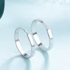 Anneaux de mariage Style simple amoureux bague couleur argent amour entendre motif en alliage de zinc bijoux artisanat fête cadeau de fiançailles 1 pièce/1 paire