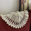 Naszyjniki wiszące seksowne damski łańcuch perłowy stanika bra szal moda regulowana rozmiar topy na ramię sukienki ślubne perły biżuterii