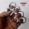Alloy Thickened Round Head Iron Hand Clasp Boxing Finger Tiger Set Four Legal Martial Arts Fighting Brace Ring 5BGL8023212