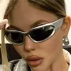 Steampunk Güneş Gözlüğü Kadın Ayna Spor Y2K güneş gözlüğü Erkekler UV400 Punk Shades Renkli Moda Gözlük Gafas De Sol