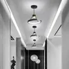 Lampes suspendues noir/blanc petit lustre nordique simple phares pour chambre moderne couloir lumière allée salle à manger restaurant