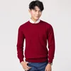 Maglioni da uomo Autunno Inverno Mens Maglione di cachemire Casual Caldo Manica lunga Pullover lavorato a maglia Top Moda maschile Solido scollo a V O-Collo