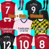 22 23 Pepe Saka 축구 유니폼 2022 2023 팬 플레이어 버전 G.Jesus 축구 셔츠 프리 매치 남자 아이들 여자