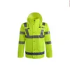 100% traspirante e regolabile, giacca da lavoro altamente riflettente, cappotti di sicurezza con catarifrangente