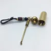 Latest COOL Gold Smoking Brass Herb Tobacco Spice Miller Storage Stash Bottle Portable Hand Rope Mini Dabber Spoon Snuff Snorter Sniffer Snuffer Seal Tank