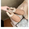 Velvet Snow Boots Slip-On wool Cotton Shoes Female 2022 Autumn and Winter women sheepskin warm boot