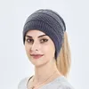 Bérets chapeau avec fausse casquette pour femmes et hommes, tricot ample, chaud, écharpe à double usage, trappeur de bûcheron, hiver