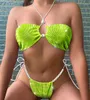 2022 Регулируемые хрустальные бикини набор сексуальных купальников Тонга Две Пики Установите женщины лето бикини модные пляжные костюмы купальника
