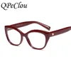 Occhiali da sole Frames 2021 New Vintage Sexy Wine Red Glasses Frame Moda donna Computer Occhiali trasparenti Occhiali da vista femminili Oculos Feminino T2201114